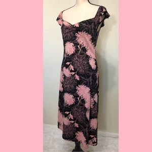 BCBG Paris Black and Pink Dress Size M